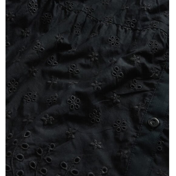 NWT Gap × DÔEN Eyelet Midi Dress Black L - Picture 2 of 6